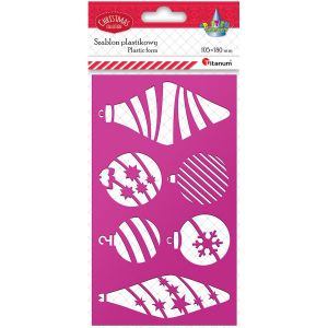 Szablon Titanum plastikowy Bombki 6 wzorów, 18cm